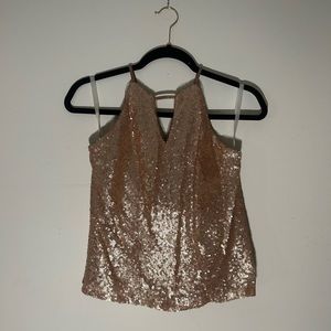 2 piece skirt set from Revelry, size 6 matte rose gold bridesmaid